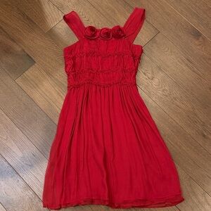 Anthropologie Burlapp "Garnet Glow" Dress Size 0 C25-008